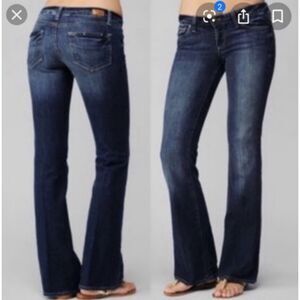 Paige Premium Melbourne Dark Wash Boot Cut Stretch Denim Everyday Jeans Sz 28